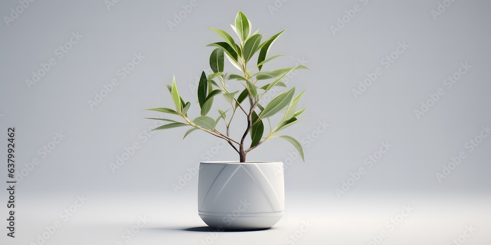 White background, a plant in a pot White background, a plant in a pot