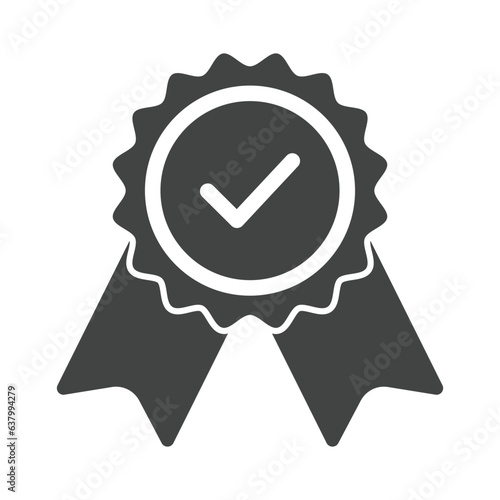 Premium Icon Vector, Rosette Award Vector, Verified Icon, Approval Vector Sign, Medal Of Winner Symbol, Check And Tick Mark, Best Practice, Guarantee, Certification Badge, Sports And Competition