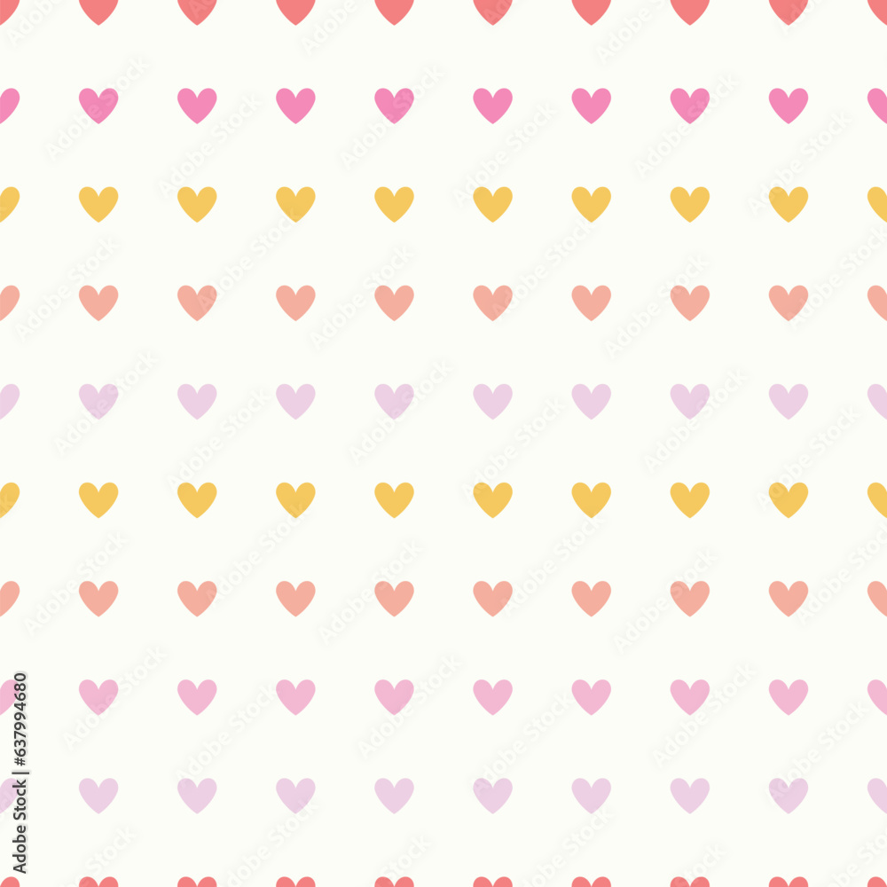 Simple hearts seamless vector pattern