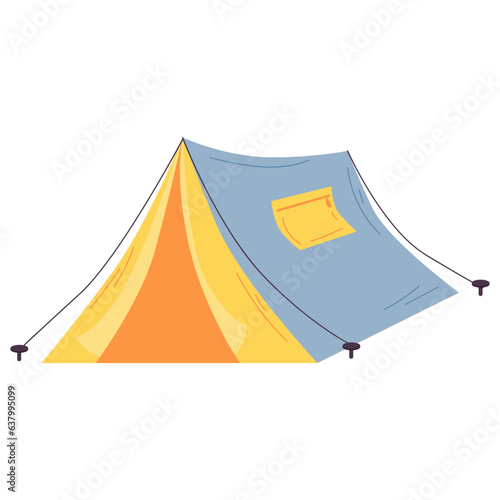 Tent. For a picnic. Icon. The object is isolated on a white background. Vector illustration.