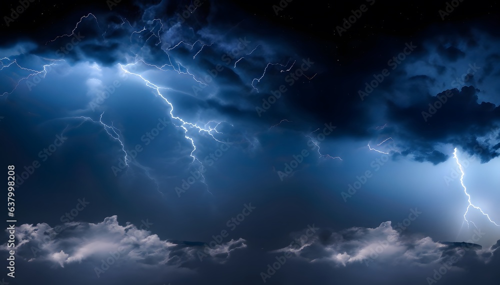 blue sky with lightning. Dark cloudy sky before thunderstorm panoramic background. Storm heaven. Wide gloomy backdrop. blue sky with lightning. Dark cloudy sky before thunderstorm panoramic background. Storm heaven. Wide gloomy backdrop.