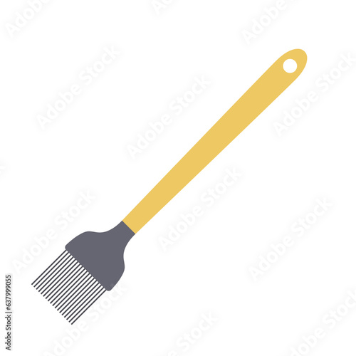 Pastry Brush Flat Illustration. Clean Icon Design Element on Isolated White Background