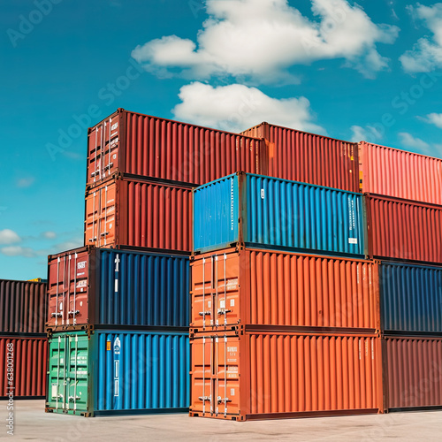 cargo containers in port