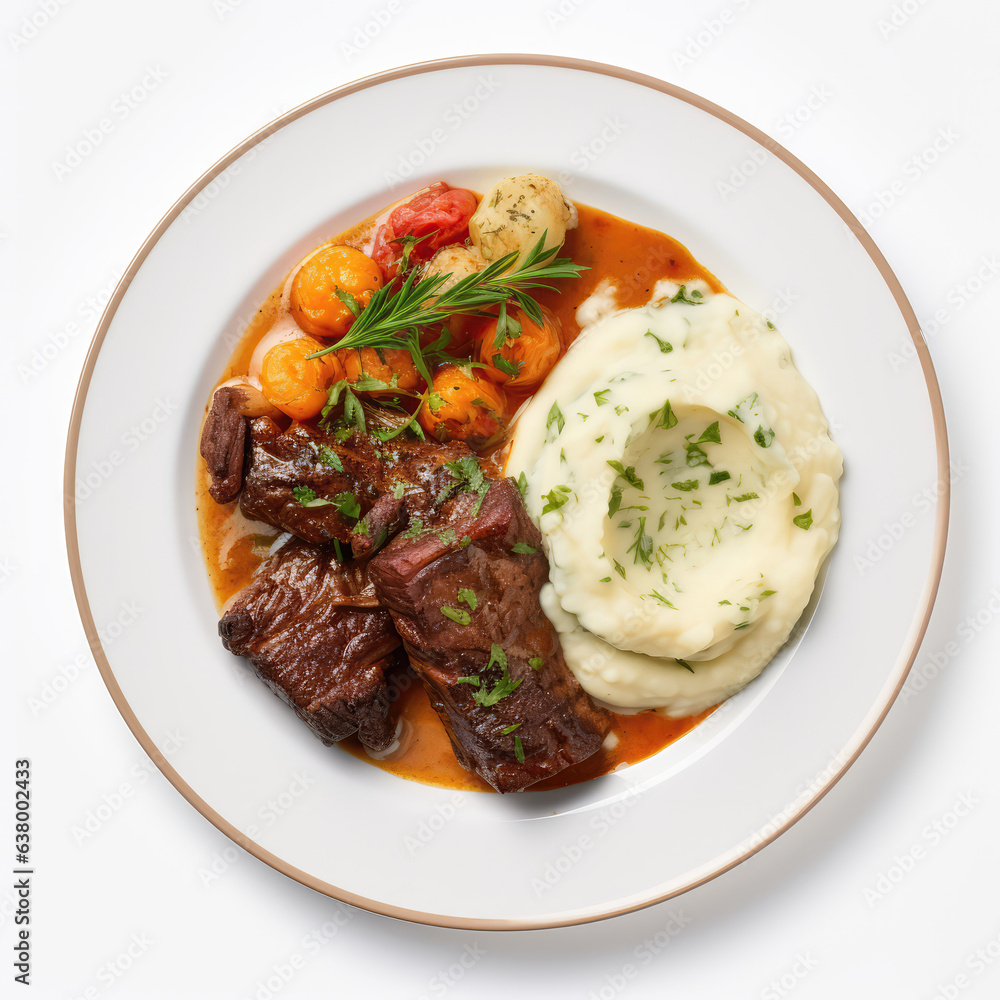 Tlttt Kposzta Hungarian Dish On Plate On White Background Directly Above View