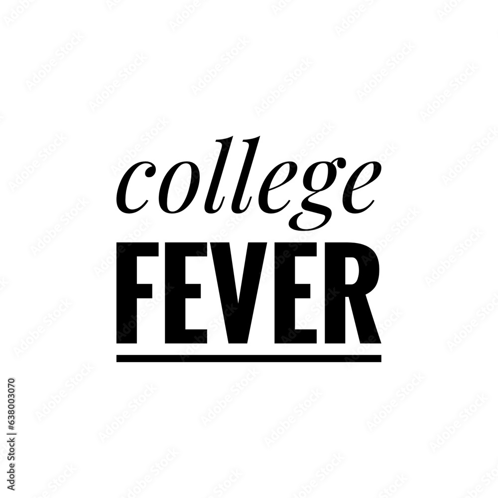''College Fever'' University Lettering, Ideal for Web Design