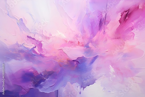 Abstract background with mixing pink and violet acrylic paints texture photo