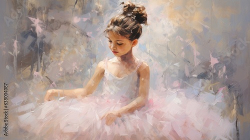 Foto A painting of a little ballerina in a tutu