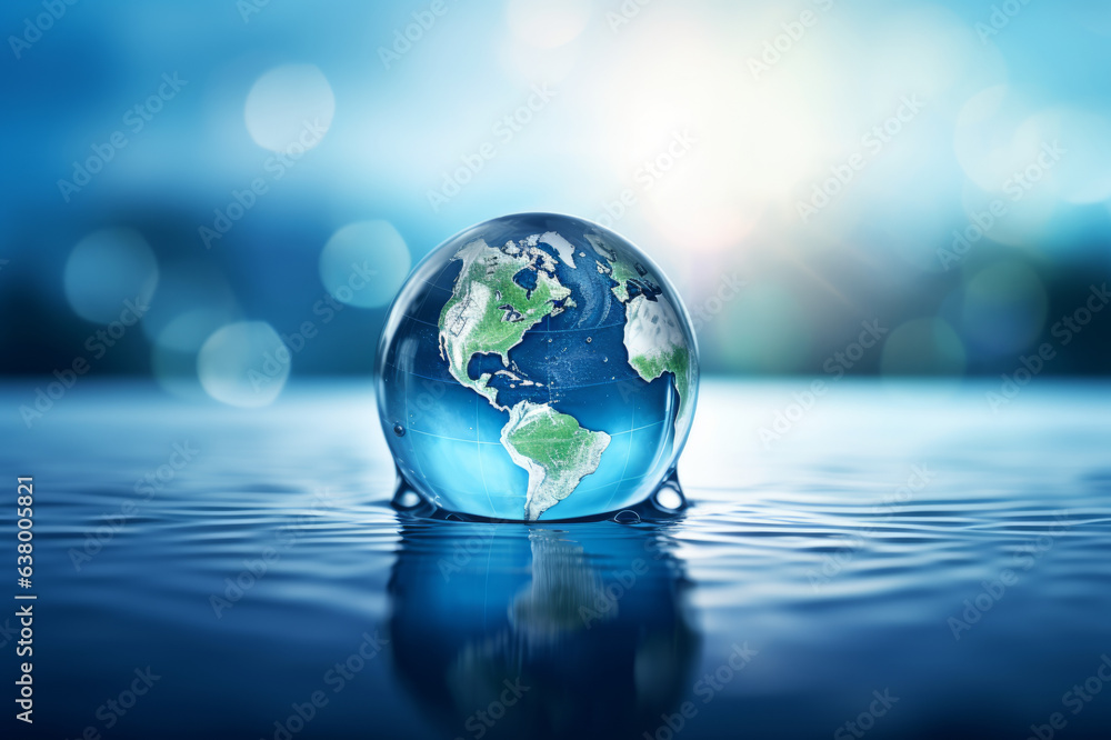 World Water Day Concept. Saving water and world environmental protection concept. Generated ai World Water Day Concept. Saving water and world environmental protection concept. Generated ai
