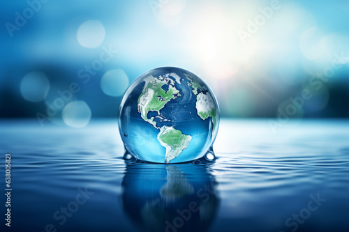 World Water Day Concept. Saving water and world environmental protection concept. Generated ai