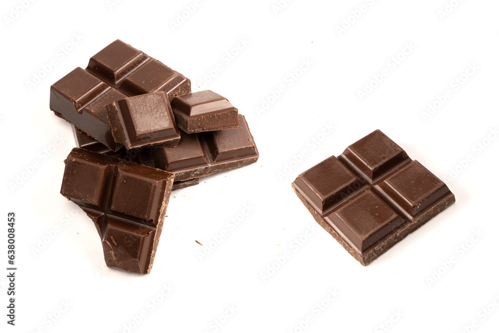A chocolate bar isolated on white background. A chocolate bar isolated on white background.