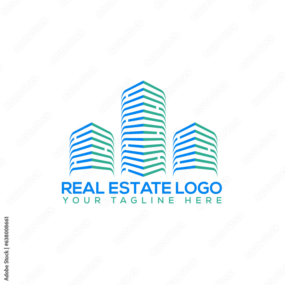 Real estate Logo, Home logo, Building house logo, Real constriction logo