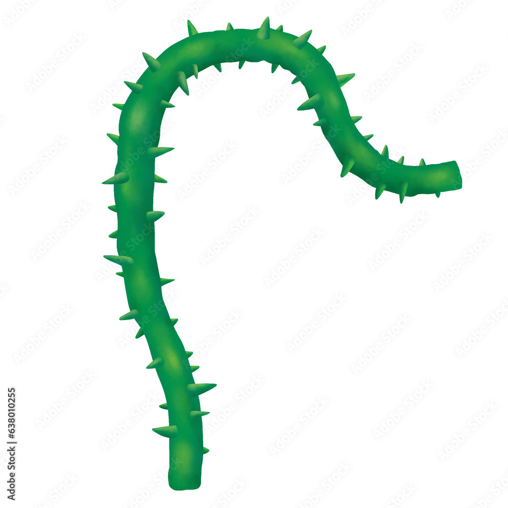 Naklejka premium Thorn Plant Green