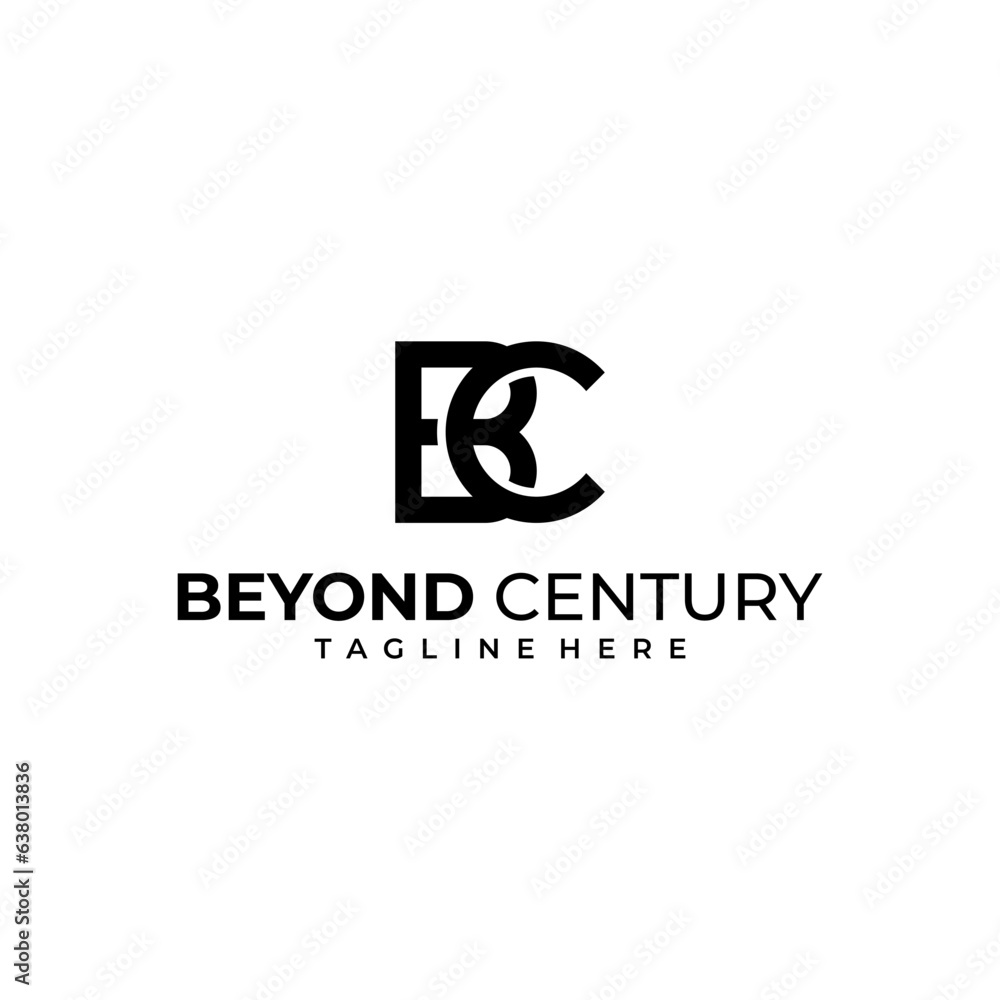 Fototapeta premium MODERN LETTER BC VECTOR LOGO DESIGN