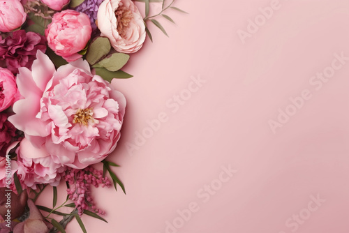 Whispers of Pink: Peonies and Roses in Harmony