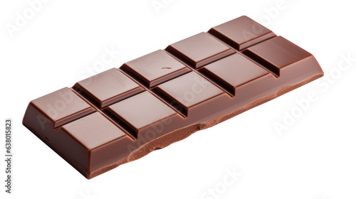 bar of chocolate milk chocolate squares isolated 