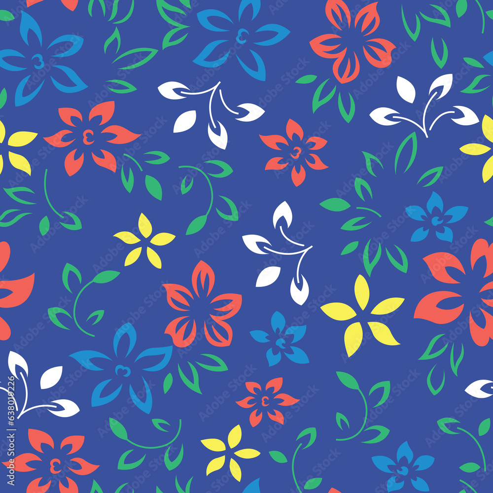 Obraz premium geometric seamless patten small flower smple design