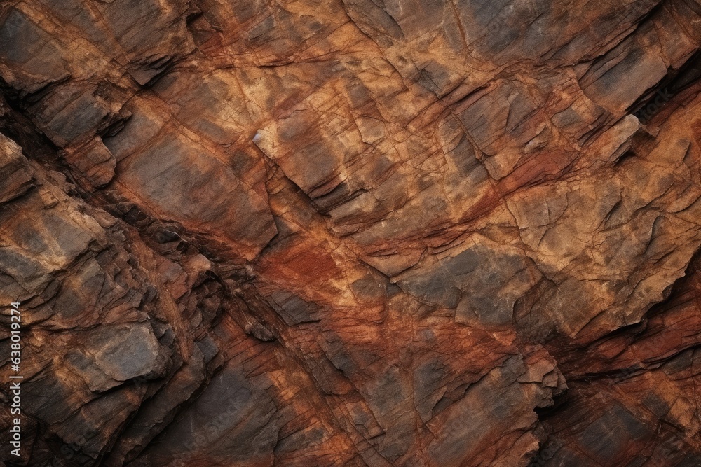 Brown rock texture with cracks. Close-up. Rough mountain surface. Stone granite background for design. Nature. Brown rock texture with cracks. Close-up. Rough mountain surface. Stone granite background for design. Nature.