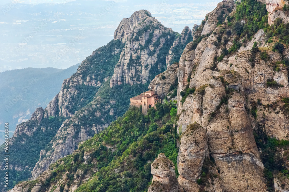 Majestic View of Jagged Mountain Range in Montserrat, Spain