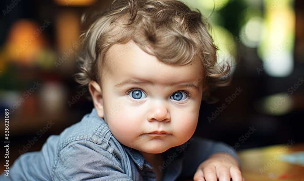Cute and Serious Baby: A Contrasting Expression: A photo of a baby with a cute and serious expression, symbolizing the contrast between the innocence and maturity of babies. Cute and Serious Baby: A Contrasting Expression: A photo of a baby with a cute and serious expression, symbolizing the contrast between the innocence and maturity of babies.