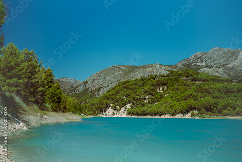 Panoramic view of mountain lake, national park. High quality photo © PopOff