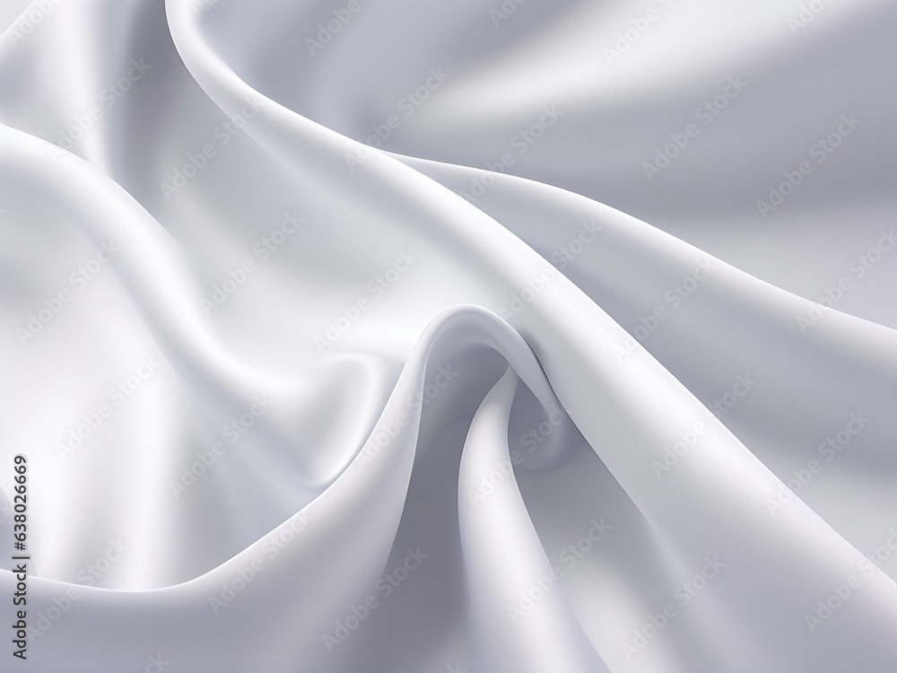 Smooth elegant silk fabric or satin luxury cloth texture white background