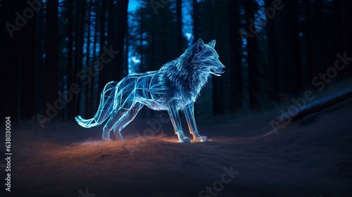 Wolf leuchtenden Licht Farben © This is Art