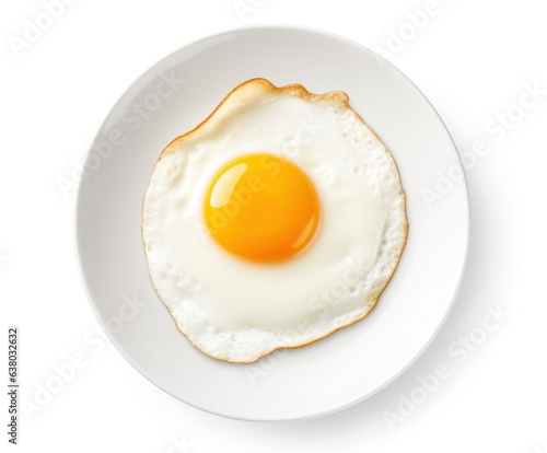 Fried egg isolated.