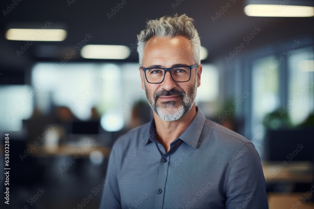 man in the office looking at camera man in the office looking at camera