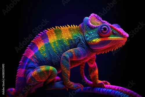 Chameleon with color © Vusal