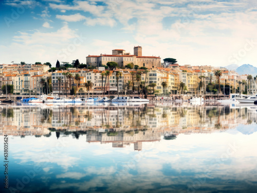 Panoramic view of the city of Cannes, France photo