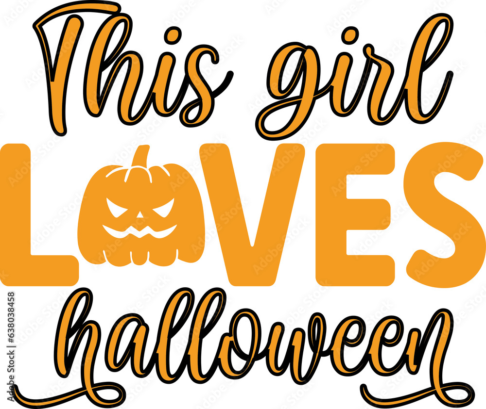 Fototapeta premium This girl loves Halloween