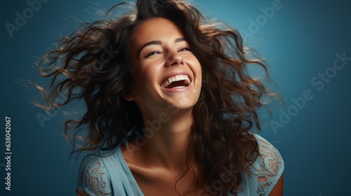 an elegant woman smiling at the camera.