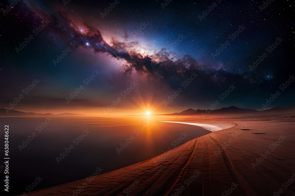 Fototapeta premium sunrise in the desert