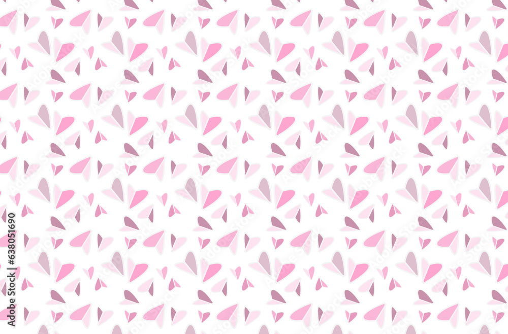 Abstract seamless pattern with colorful hearts on a white background. Hand drawn in doodle style. Great for Valentine's Day, wedding, mother's day. Vintage modern background in minimalist style for fa Abstract seamless pattern with colorful hearts on a white background. Hand drawn in doodle style. Great for Valentine's Day, wedding, mother's day. Vintage modern background in minimalist style for fa