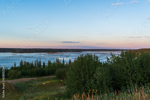 Rapids on Slave River near Fort Smith  Northwest Territories  Canada