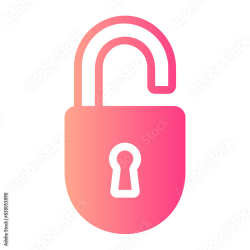 unlock gradient icon