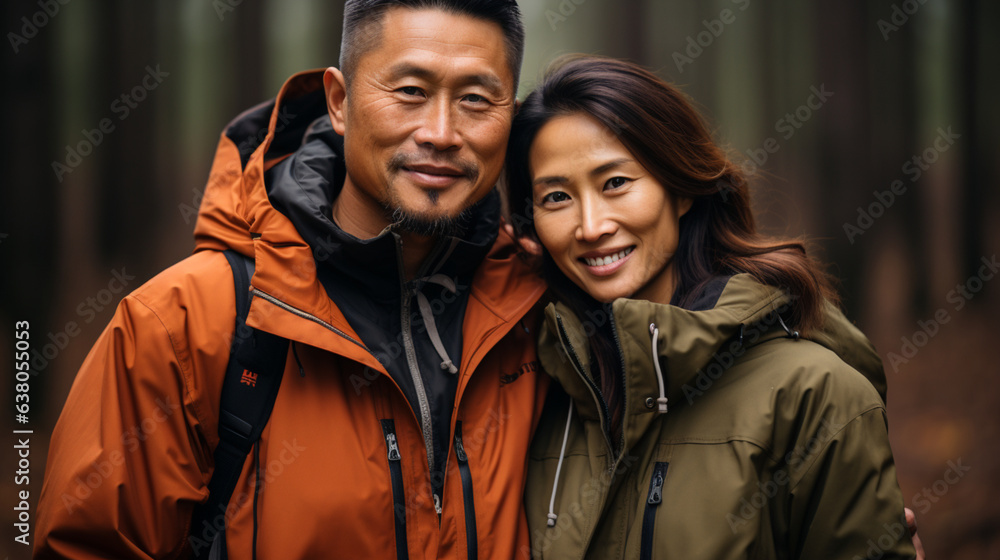 Mongolisches Paar im Herbst Mongolisches Paar im Herbst