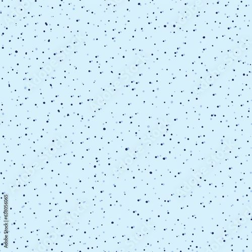 Seamless vector pattern tossed blue dots, textile, texture, packaging, scrapbook, wrapping