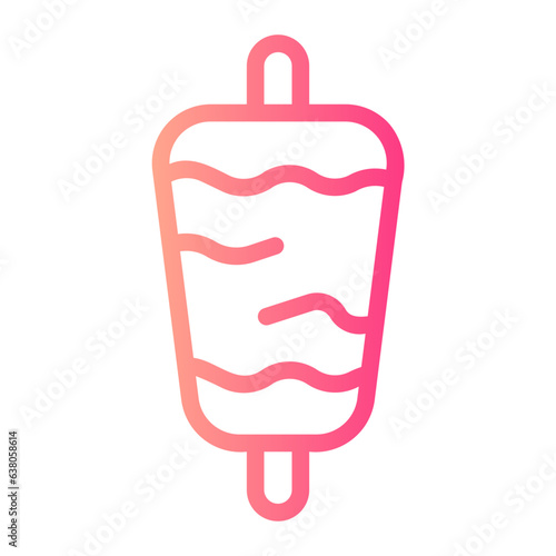 doner kebab gradient icon