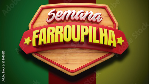 selo 3d ''semana farroupilha''