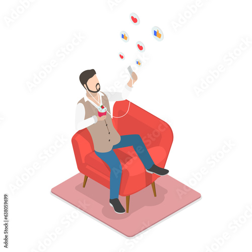 3D Isometric Flat Vector Illustration of Introvert Vs Extravert, Different Mindsets. Item 2