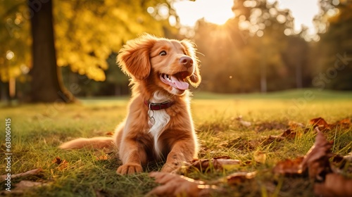 Happy adorable dog, generat...