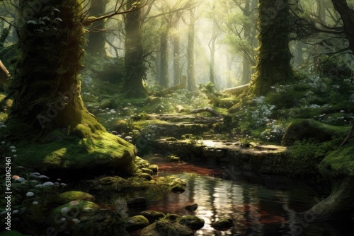 a beautiful woodland scene © Vusal