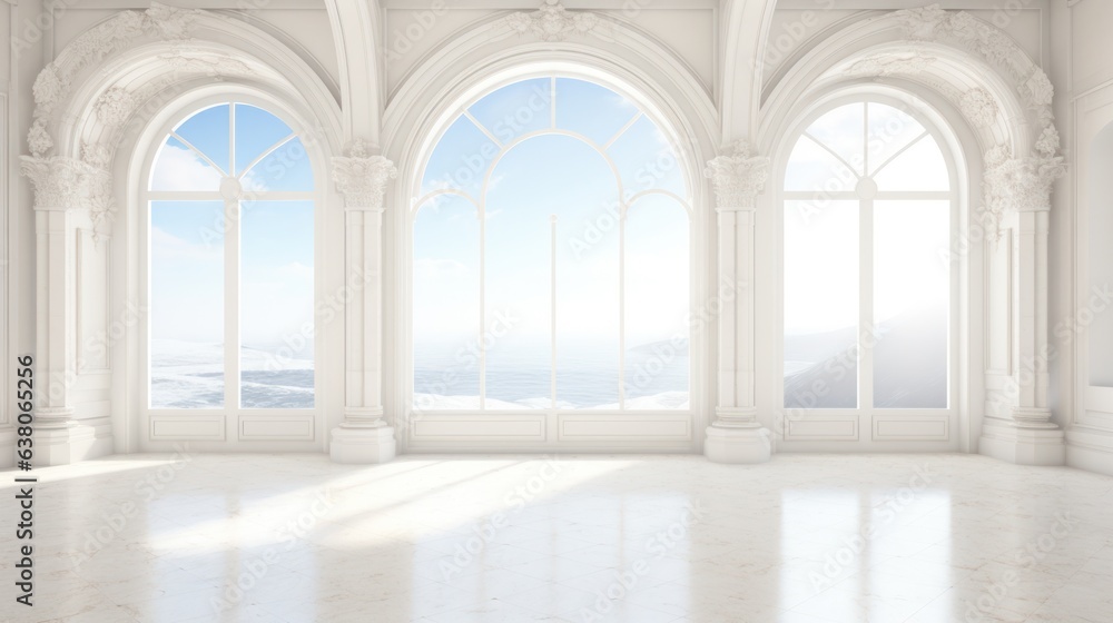 Εκτύπωση καμβά The towering columns of the grand indoor architecture create a sense of awe and