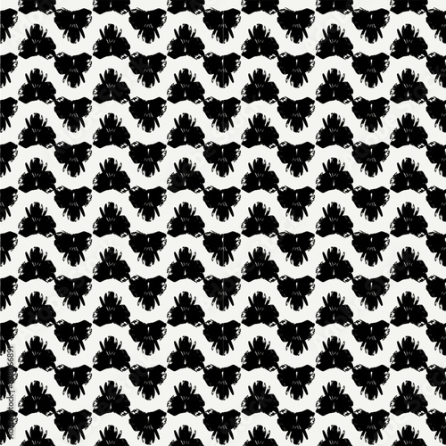 Hand drawn seamless pattern. Ethnic motif. Paint brush geometrical ornament. Abstract backdrop. Trendy wallpaper. Geometric background. Mosaic ornate. Digital paper. Textile print. Web design