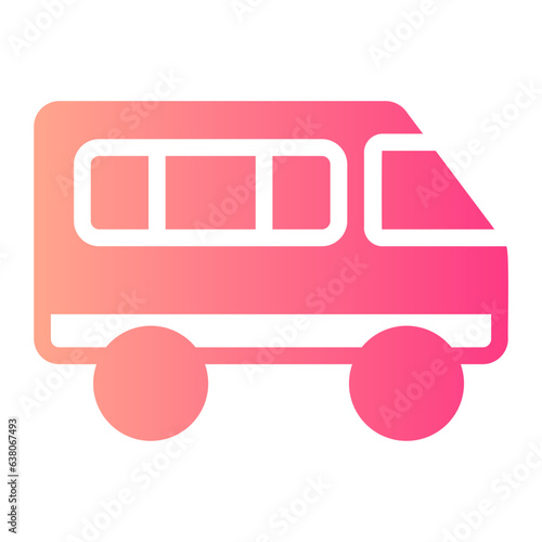 mini van gradient icon