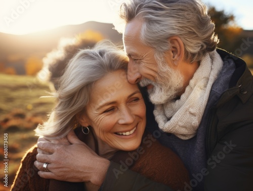 elder happy Couple in Love. AI Generative