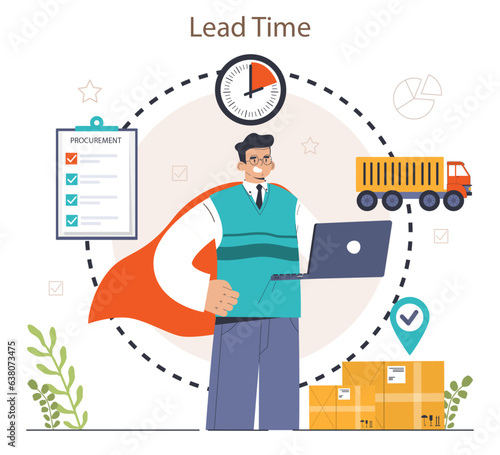 Supply chain. International logistics and cargo delivery. B2B supply