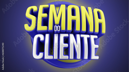selo 3d ''semana do cliente''
