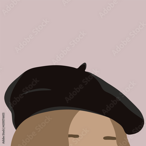 Hat. Skimmer. Beret. Autumn clothes.
